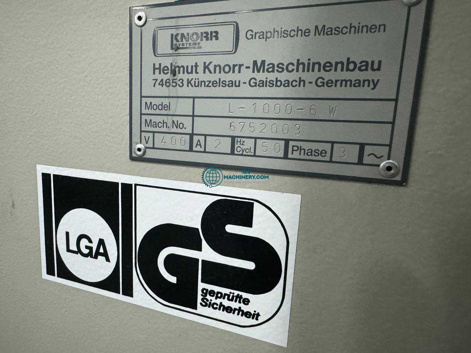 Show advert Knorr L 1000-6 W lift